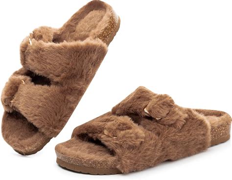 Amazon.com: Furry Slide Sandals.